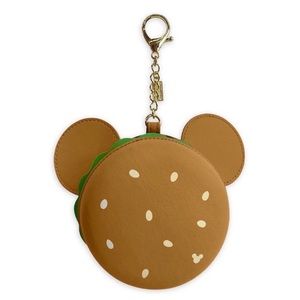 Disney, Mickey, icon, hamburger, flair, bag, charm, keychain, coin, purse